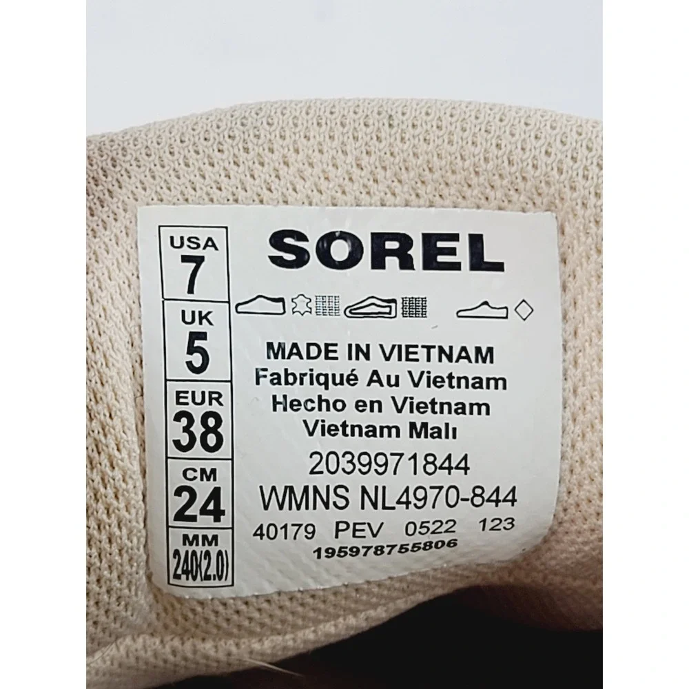 SOREL, Lace Up Casual, Lifestyle, Athletic Sneakers, Women, Size 7, Cream White.